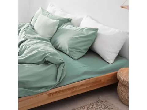 Prześcieradło flanelowe z gumką 90x200 turkus