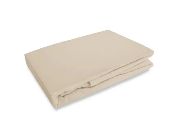 Prześcieradło flanelowe 180x210 jasny beż bez gumki