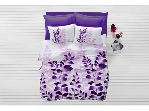 Pościel bambusowa 6 el. Eirene Violet 200x220