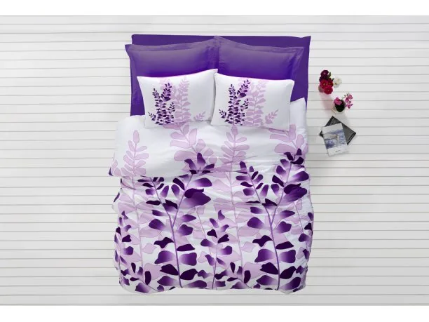 Pościel bambusowa 6 el. Eirene Violet 200x220
