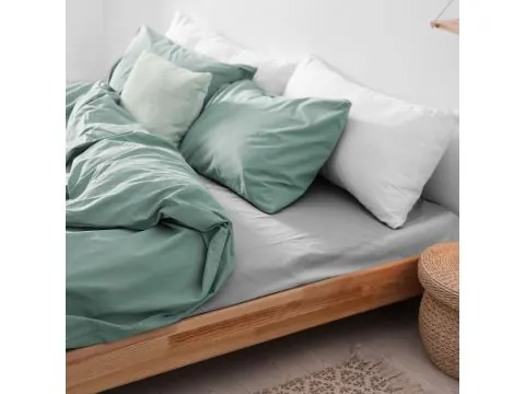 Prześcieradło flanelowe 180x210 popielate bez gumki