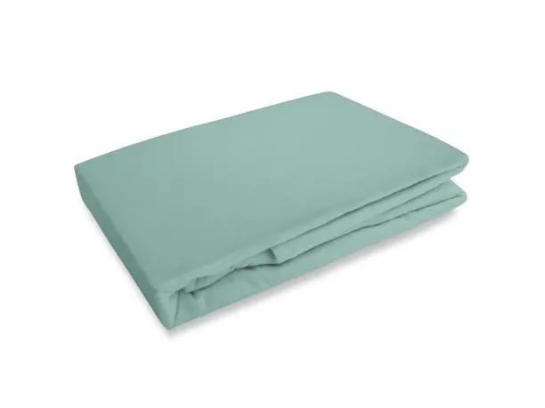 Prześcieradło flanelowe 220x210 turkus bez gumki