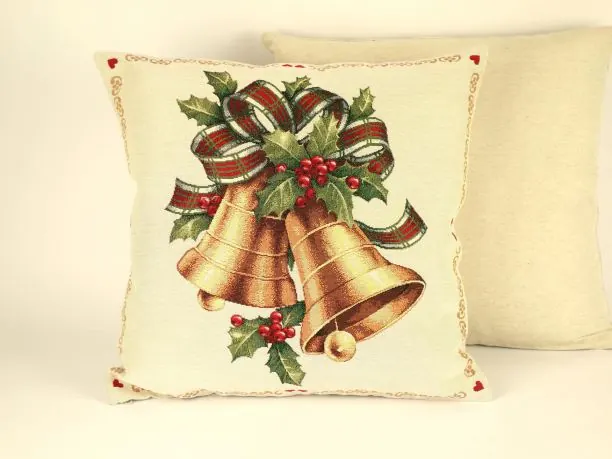 Poszewka świąteczna gobelinowa dzwoneczki nr sw 276 SlodkieSny 45x45 cm gobelin