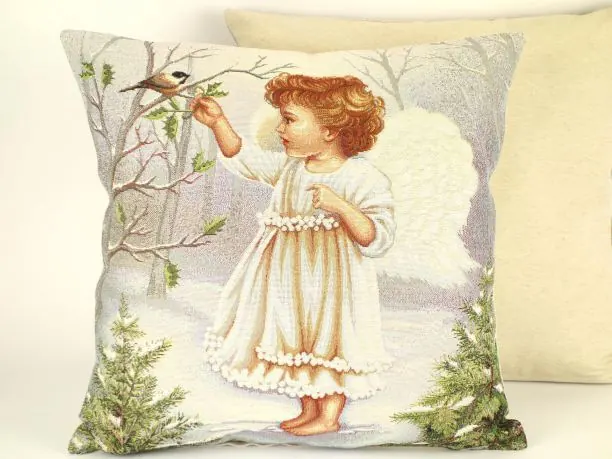 Poszewka świąteczna gobelinowa aniołek nr sw 270 SlodkieSny 45x45 cm gobelin