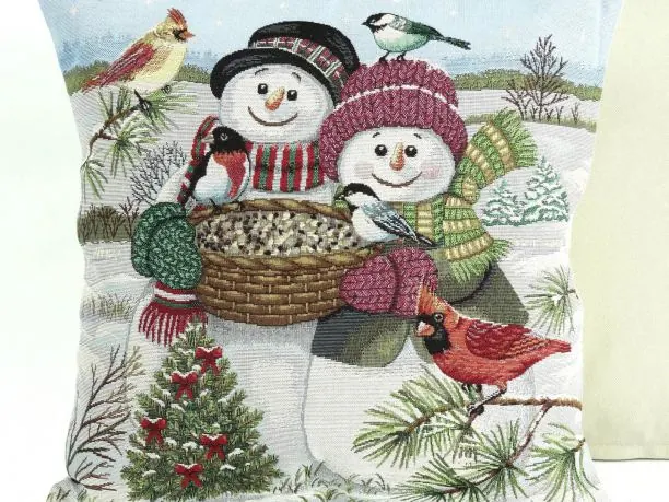 Poszewka świąteczna gobelinowa bałwanki nr sw 221 SlodkieSny 45x45 cm gobelin