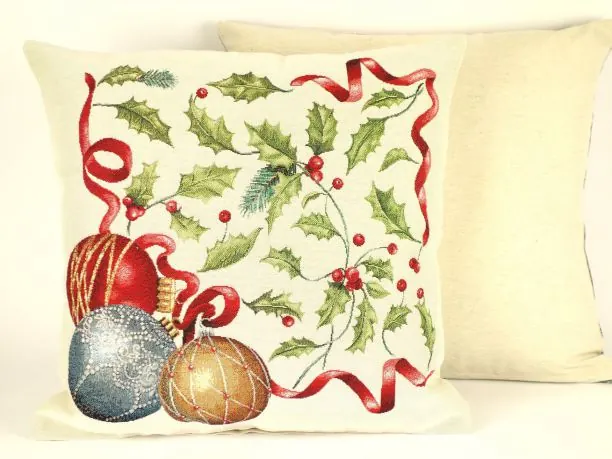 Poszewka świąteczna gobelinowa bańki z jarzebiną nr sw 267 SlodkieSny 45x45 cm gobelin