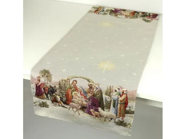 Bieżnik gobelinowy świąteczny 45x140 cm szopka wz 279 SlodkieSny