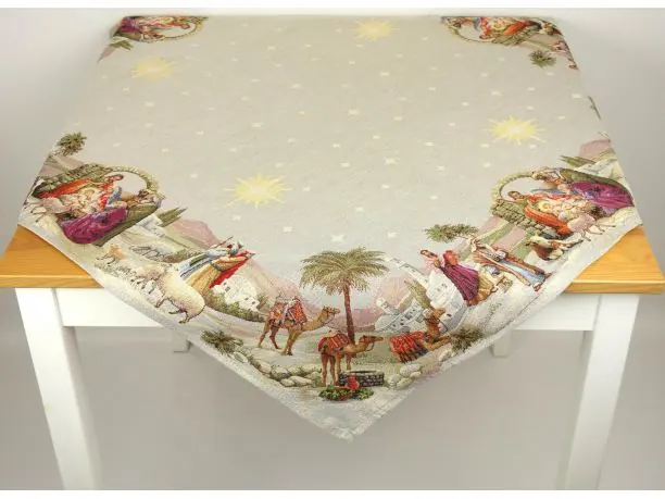 Obrus gobelinowy świąteczny 100x100 cm szopka wz 279 SlodkieSny