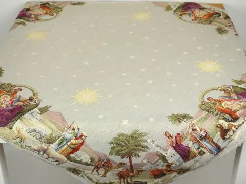 Obrus gobelinowy świąteczny 100x100 cm szopka wz 279 SlodkieSny