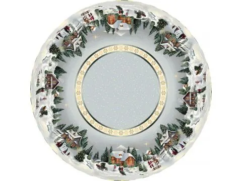 Obrus gobelinowy świąteczny śr. 140 cm świeta wz 247 SlodkieSny okrągły