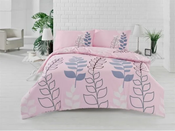 Pościel bawełniana 4 el. Akasya Pink 200x220