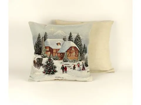 Poszewka świąteczna gobelinowa świąteczna zima nr sw 247 SlodkieSny 45x45 cm gobelin