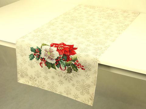Bieżnik gobelinowy świąteczny 45x140 cm gwiazda betlejemska nr sw 291 SlodkieSny