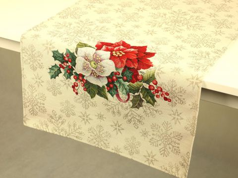 Bieżnik gobelinowy świąteczny 45x140 cm gwiazda betlejemska nr sw 291 SlodkieSny