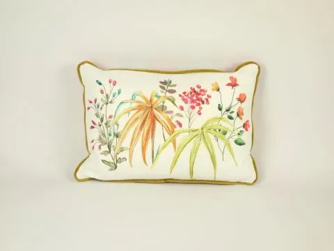 Poduszka dekoracyjna 30x45 cm tropikalna Cristel żakardowa z wypełnieniem