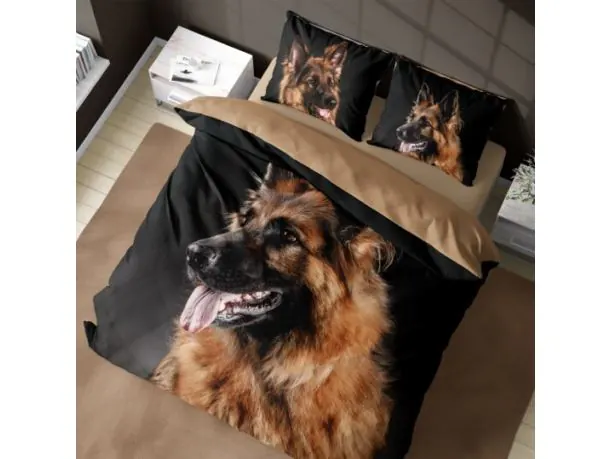 Pościel z bawełny 220x200 4713 A owczarek niemiecki Nature Holland holenderska 3D