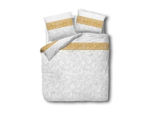 Komplet pościeli z satyny bawełnianej - Angelica White - 140x200 + 70x80