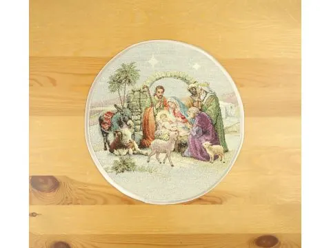 Serwetka gobelinowa świąteczna śr. 27 cm szopka wz 279 SlodkieSny okrągły