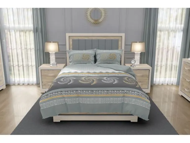 Pościel satynowa 160x200+2/70x80 Aroma Silver collection wicherek