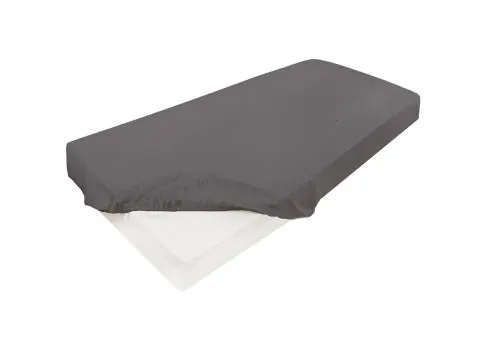 Prześcieradło satynowe Gold 120x200 ciemny popiel z gumką Matex 044