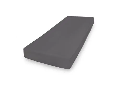 Prześcieradło satynowe Gold 120x200 ciemny popiel z gumką Matex 044