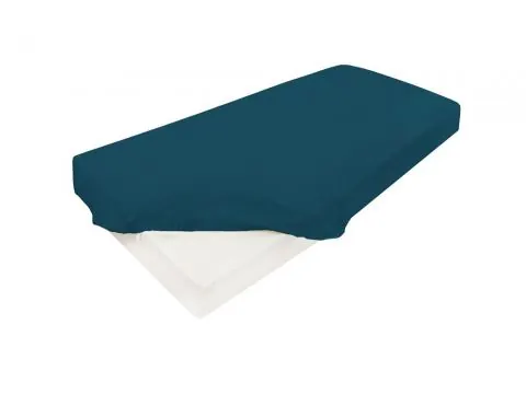 Prześcieradło satynowe Gold 120x200 morski z gumką Matex 037