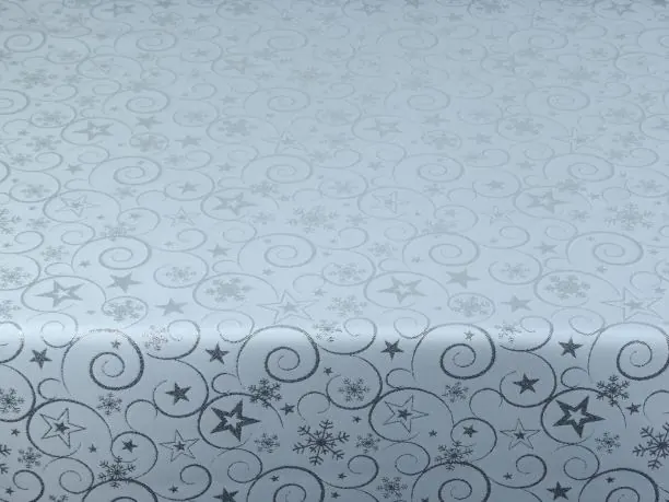 Obrus świąteczny 140x240 cm srebrny powój gwiazdka SlodkieSny plamoodporny dwustronny