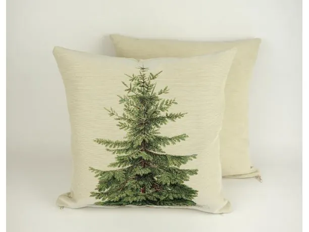 Poszewka dekoracyjna gobelinowa zielona choinka SlodkieSny 45x45 cm gobelin wz 251