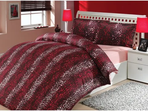 Komplet pościeli z satyny 4 el. Imperial Red 200x220