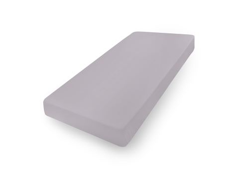 Prześcieradło jersey z laycrą 120x200 + 30 cm z gumką jasnoszare lycra
