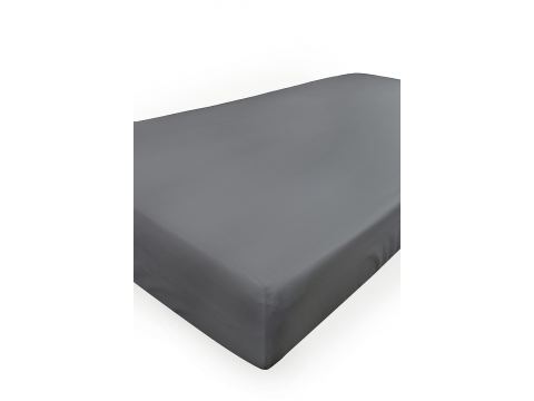 Prześcieradło jersey z laycrą 120x200 + 30 cm z gumką grafitowe lycra