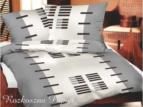 Pościel bawełniana Bielbaw Rozkoszna Popiel 220x200