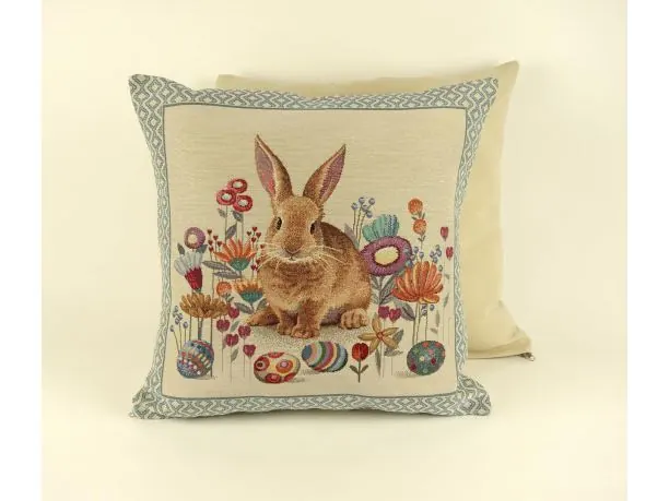 Poszewka wielkanocna gobelinowa Zajączek, pisanki nr. 310 cm SlodkieSny 45x45 cm