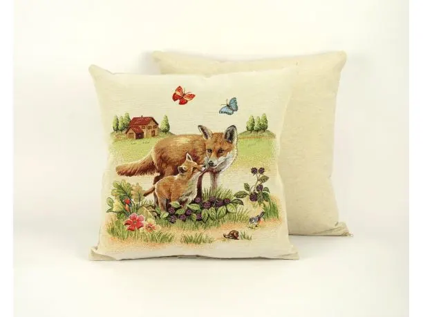 Poszewka wielkanocna gobelinowa Lisek wz. 302 c SlodkieSny 45x45 cm