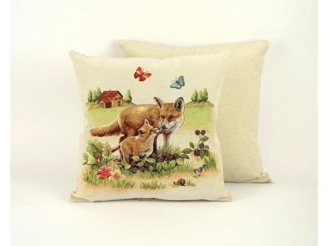 Poszewka wielkanocna gobelinowa Lisek wz. 302 c SlodkieSny 45x45 cm
