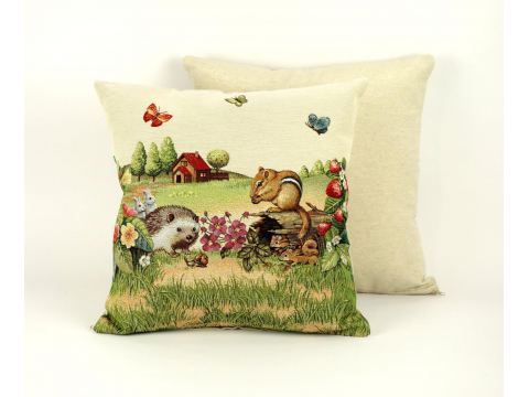 Poszewka wielkanocna gobelinowa Jeżyk, myszka wz. 302 d SlodkieSny 45x45 cm