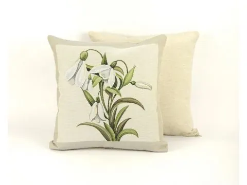 Poszewka dekoracyjna gobelinowa przebiśniegi SlodkieSny 45x45 cm gobelin