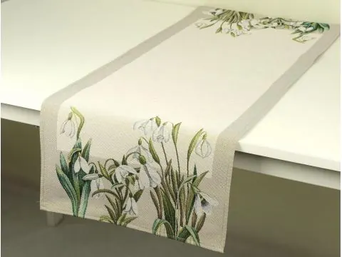 Bieżnik gobelinowy 40x100 cm przebiśniegi SlodkieSny
