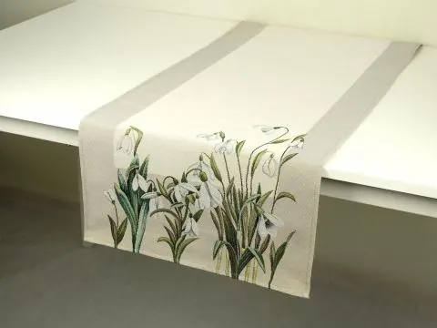 Bieżnik gobelinowy 45x140 cm przebiśniegi SlodkieSny