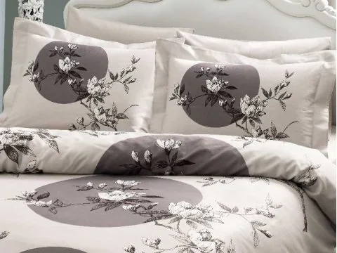 Pościel satynowa ekskluzywna 6 el. Otto Grey 200x220