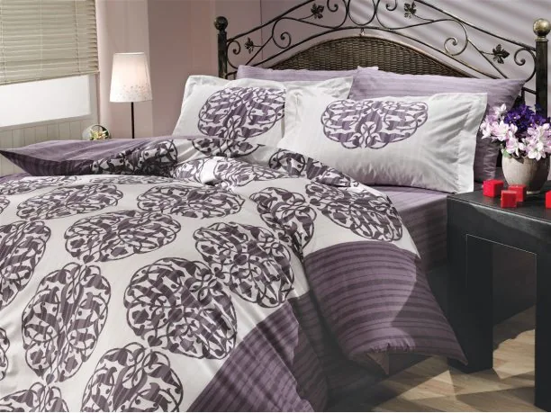 Komplet pościeli bawełnianej 4 el. Belinda Lila 200x220