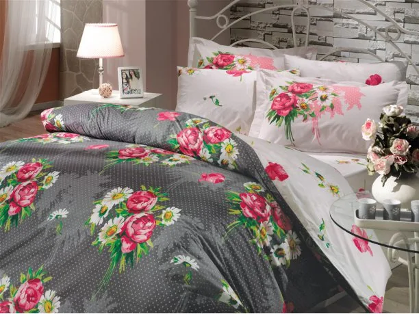 Pościel bawełniana 4 el. Calvina Koyu Grey 200x220