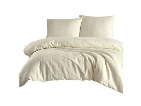 Pościel satyna bawełniana Capital 160x200 +2/70x80 jednobarwna exclusive ecru