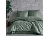 Pościel satyna bawełniana Capital 160x200 +2/70x80 jednobarwna exclusive green