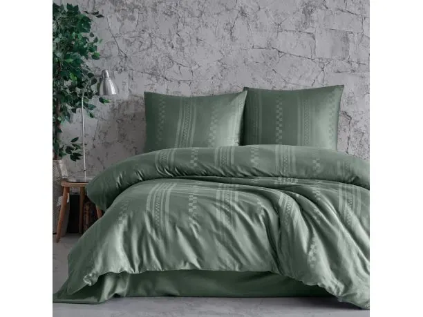 Pościel satyna bawełniana Capital 200x220 +2/70x80 jednobarwna exclusive green