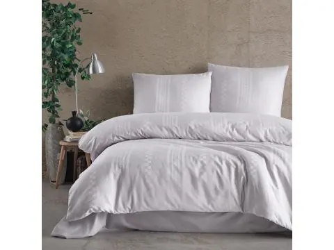 Pościel satyna bawełniana Capital 200x220 +2/70x80 jednobarwna exclusive light grey