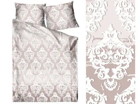 Pościel satynowa 220x200 + 2/70x80 Vivien Greno Gold Line