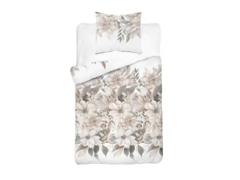 Pościel z bawełny 140x200 +1/70x80 kwiaty wz.4851 a detexpol
