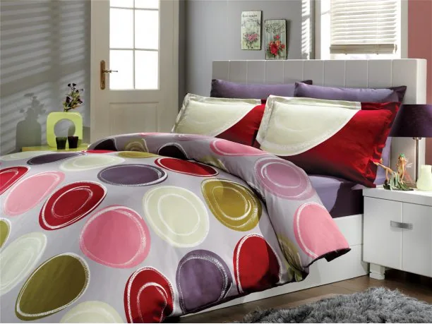 Komplet pościeli satynowej Optimum Lila 160x200