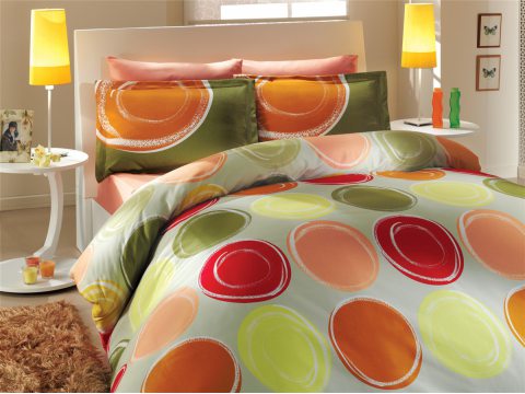 Komplet pościeli satynowej Optimum Green  160x200 Komplet pościeli satynowej Optimum Green  160x200